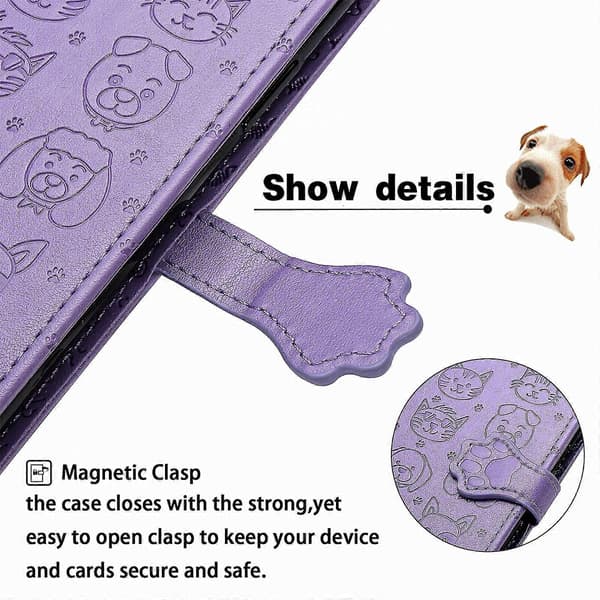 Case for Samsung Galaxy A02s with foldable pattern - Purple SZJG240313