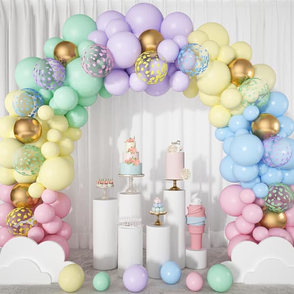 Ballongkransbue-sett for bursdag, babyshower og festdekorasjon