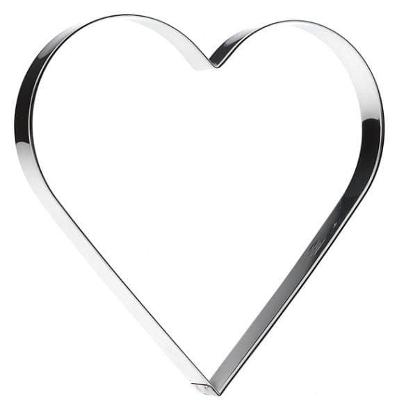 Kageudstikker Hjerte 15 cm Silver silver