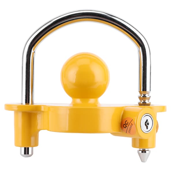 Adjustable Height Universal Trailer Hitch Lock - Anti-Theft Locking with 2 Keys