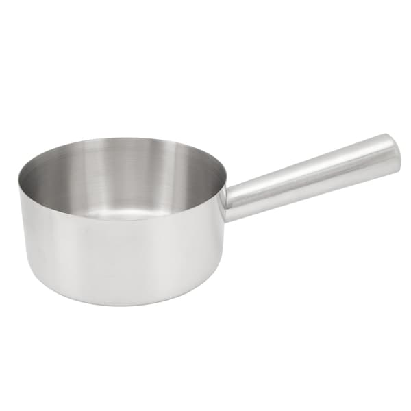 Vannøse i rustfritt stål, skje med langt håndtak for grønnsaksvask, medium, 7,3 tommer diameter