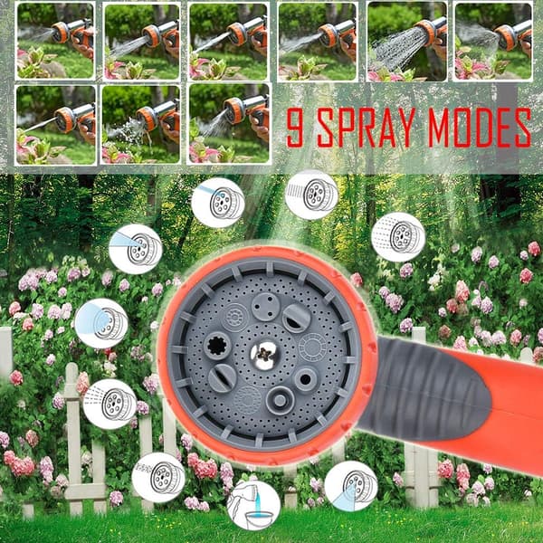 Slangesprøyte 9 justerbare moduser Slangemunnstykke