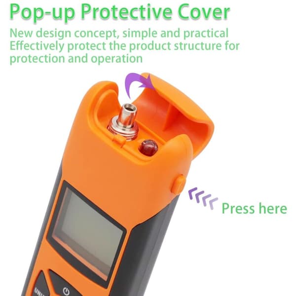 Mini Fiber Optic Power Meter -70+10dBm Fiber Light Meter for Testing 7 Calibrated Wavelengths Portable Optical Power Meter High Precision Rechargeable