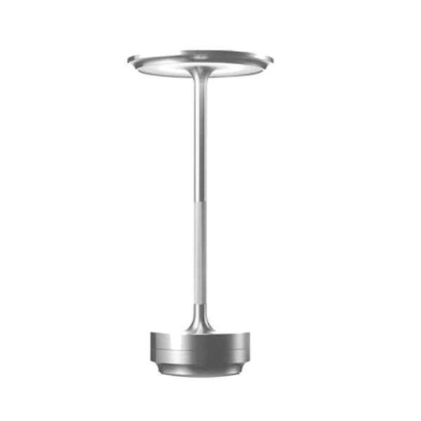 Yksinkertainen latauspöytälamppu Ravintola Baari Pöytälamppu Himmentävä Tunnelma Retro Kannettava Lataus Kosketus USB Pöytälamppu Hopea