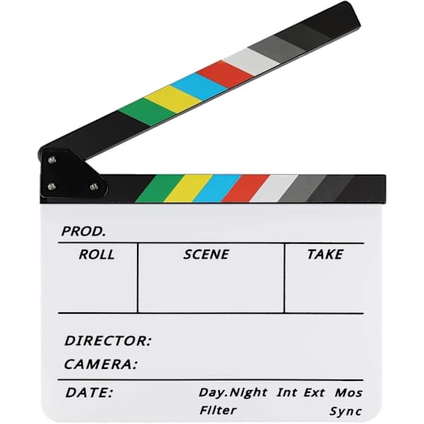 Högkvalitativ griffeltavla, regissörsplatta 30X25cm, färg