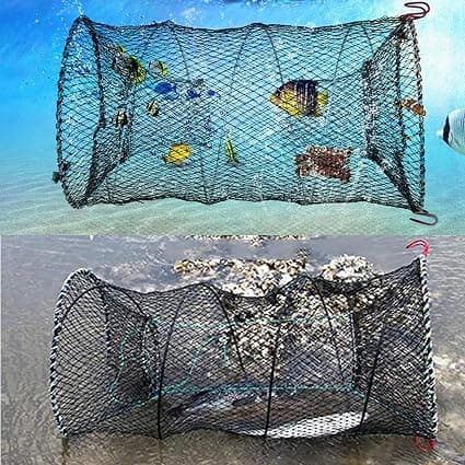 Vikbart fisknät i nylon för krabbor, ål och kräftor