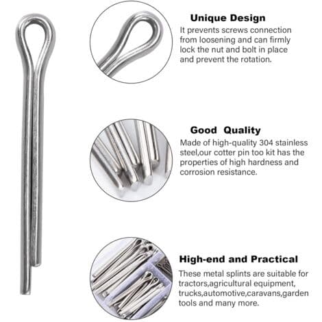 230 delar rostfria saxpinnar M1 M2 M2.5 M3 M4 M5 sortimentsats med förvaringslåda