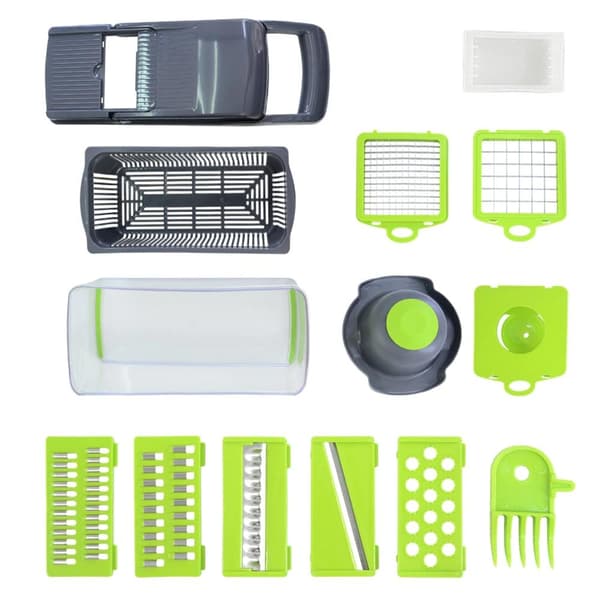 7-in-1 Vegetable Chopper: Fast, Easy & Perfectly Cut Grön green