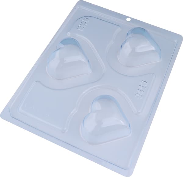 Pralineform Hjerte Chokoladeform - BWB 9416 - Special 3-delt form Transparent transparent