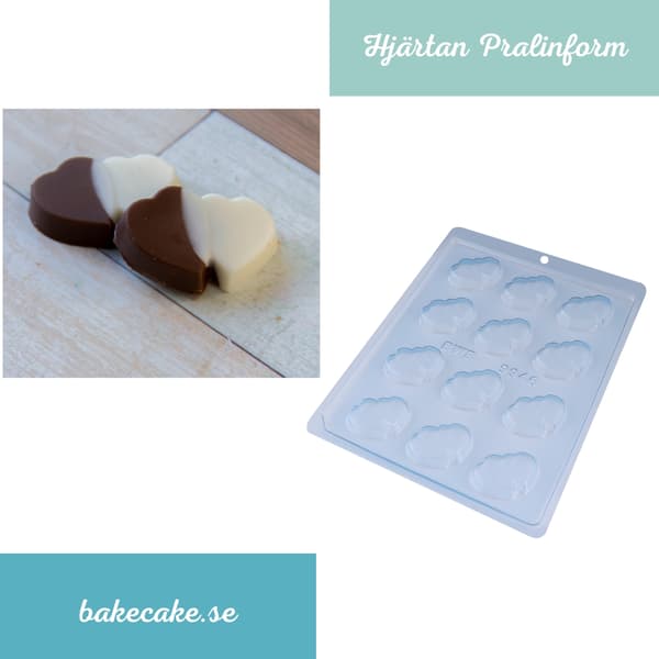 Pralinform Hjerte Sjokoladeform - BWB 9946 Transparent transparent