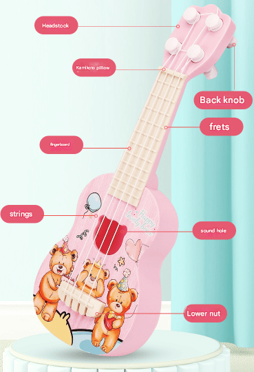 Barnukulele Tecknad Dinosaurie Gitarr Leksak Musikinstrument Tidig Utbildning Bear Edition Bear Edition
