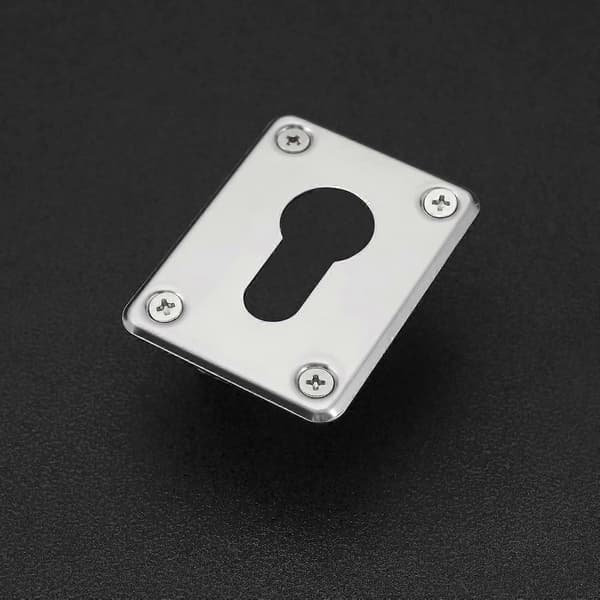 2-pack Nyckelhålsbrickor Rostfritt Stål Fyrkantiga 60x46mm Silver Dörr