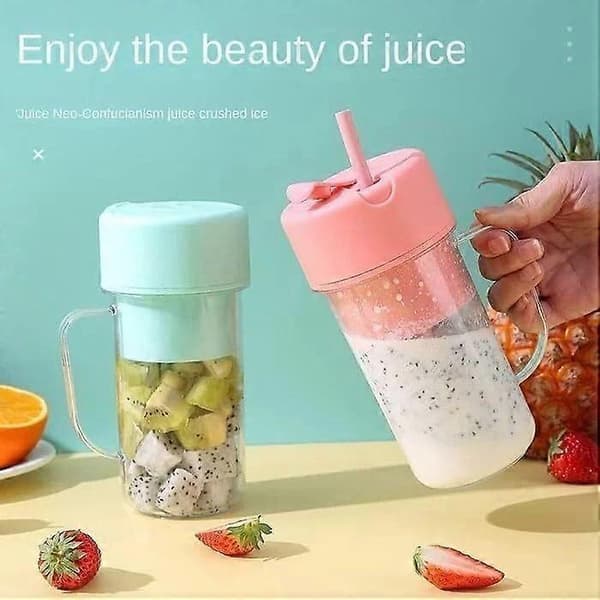 Electric Juicer Portable Blender Smoothie Juicer Fruit Machine (Blue)