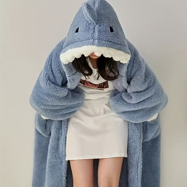 Hajeteppe Blue Shark - Polyesterfleece Blue Shark