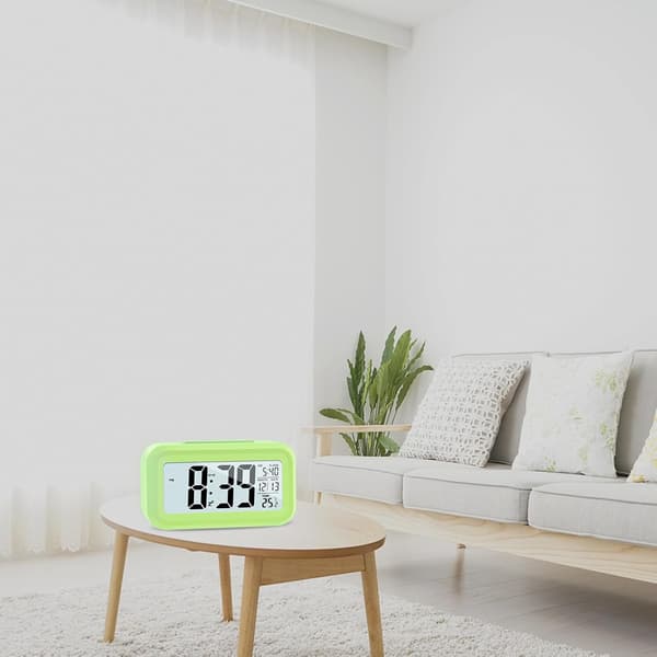 (Grøn) LCD Digital Vækkeur, Smart Digital Vækkeur med T