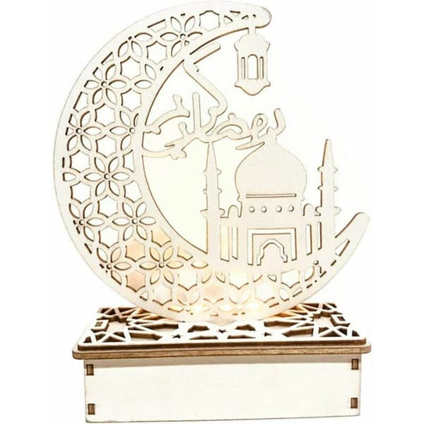 Ramadan Dekorationer Træ Eid Mubarak Ornament Måne Stjerne Islam Vedhæng Plade, Hjemmefest Tilbehør DIY Gave