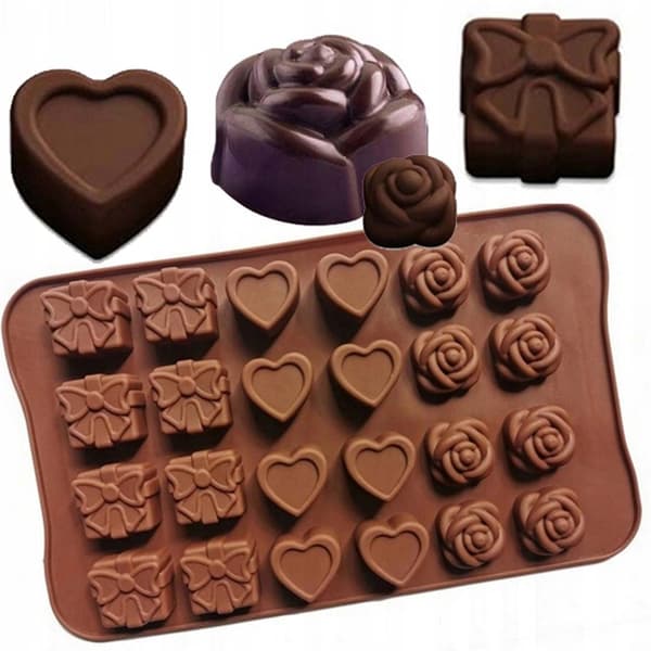 Sjokoladeform Silikonform for Praliner og Godteri Baking