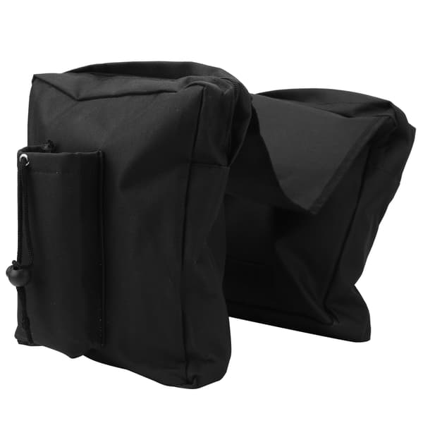 Polyester Black Motorcycle ATV Hanging Bag Beach Buggy Snowmobile Front Saddle Storage Pocket