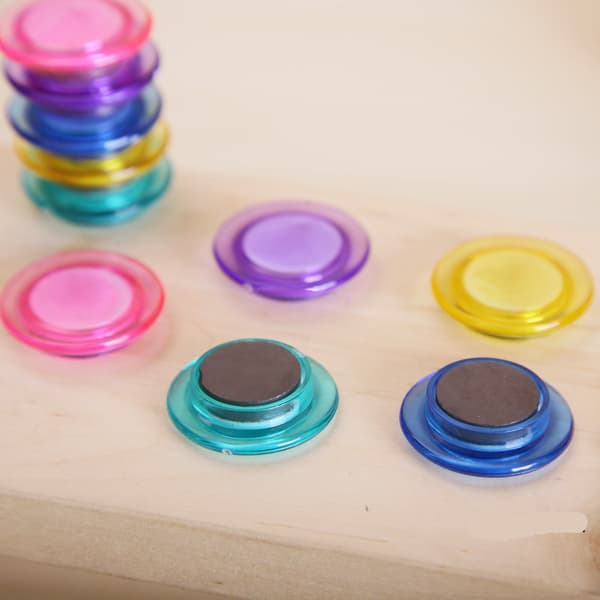 10-pack Kylskåpsmagneter Små Runda Färgglada Whiteboardmagneter 3 cm