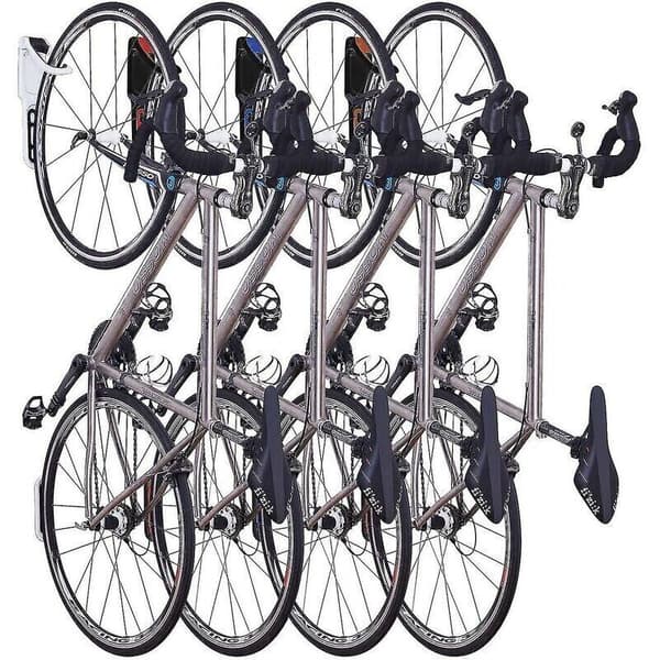 DEBUNS Cykelställ Väggmonterad Cykelhållare 2-pack Gummibelagd Inomhus Utomhus