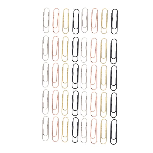 40 stk. Sorte Sølv Guld Rosafarvede Penformede Fancy Søde Planner Clips Sideindeks Bogmærkeklips