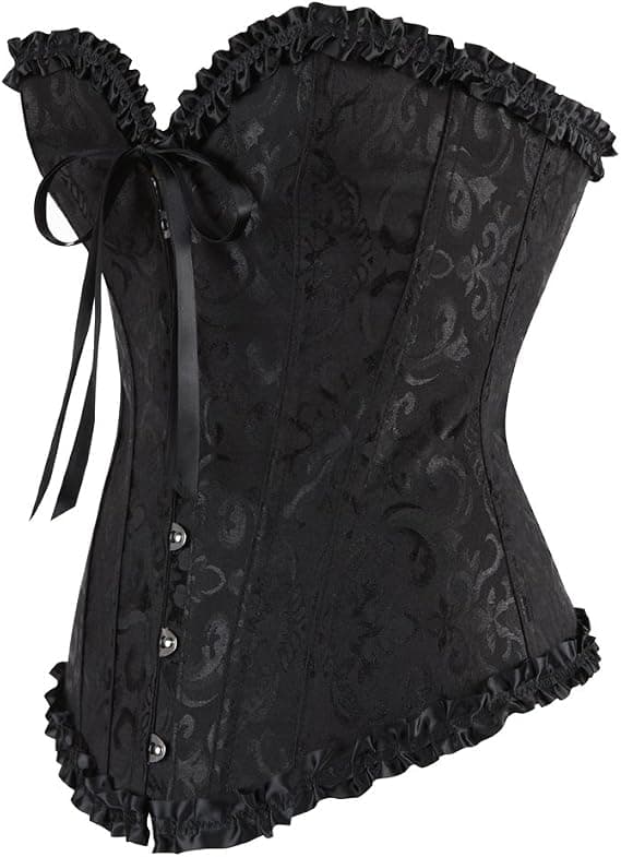 Dam Snörning Benad Överbyst Korsett Bustier Underkläder Kroppsformare