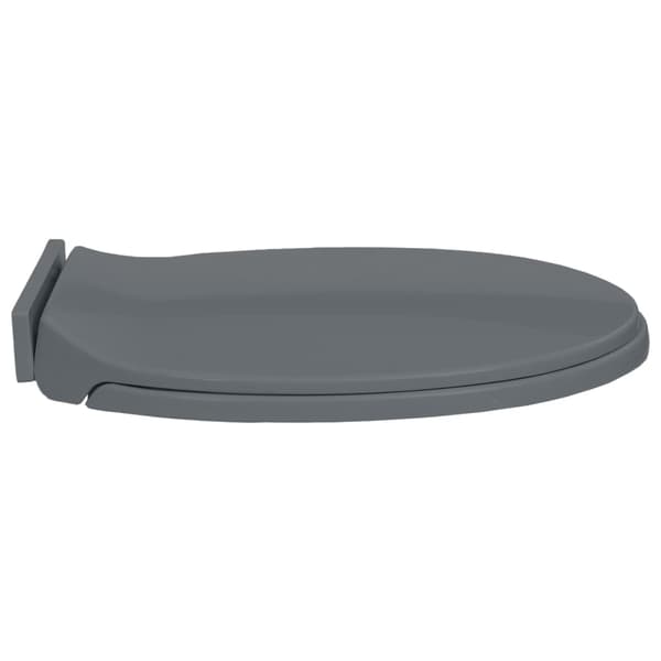 vidaXL Toiletsæde med soft close grå oval grå gray