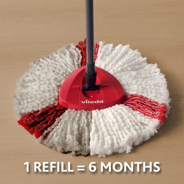 2-i-1 Spin Mopp Refill, 2-pakning Turbo 2-i-1 Moppehode Erstatninger, Passer alle Vileda Turbo-mopper