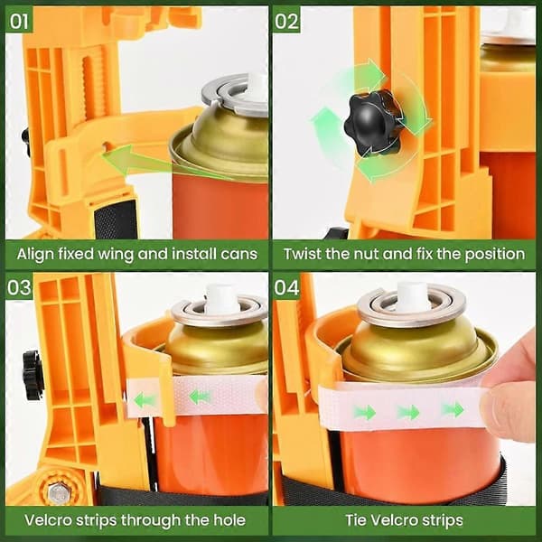 Spray Can Extension Pole Adapter, Adjustable Spray Bracket Adapter for Long-Range Wasp and Bee Sprays, Spray Paint Orange Orange