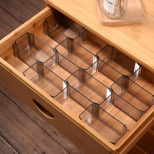 Storage Box Corner Buckle Stor Kapacitet PP Uppdelad Smyckeskrin