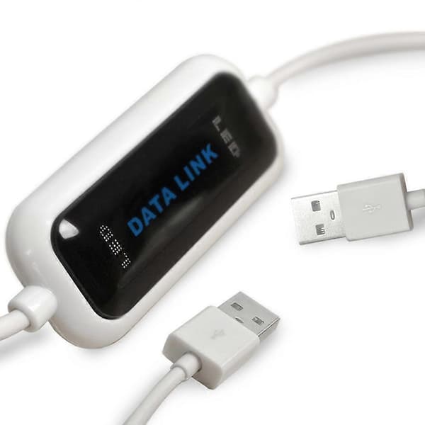 USB-datakabel for filoverføring mellom datamaskiner, kompatibel med Windows - USB 2.0 Data Link PC-kabel