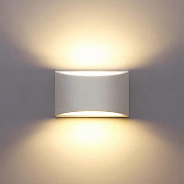 LED Wall Light Indoor, 7W White Plaster Lamp Wall Lamp LED Bulb