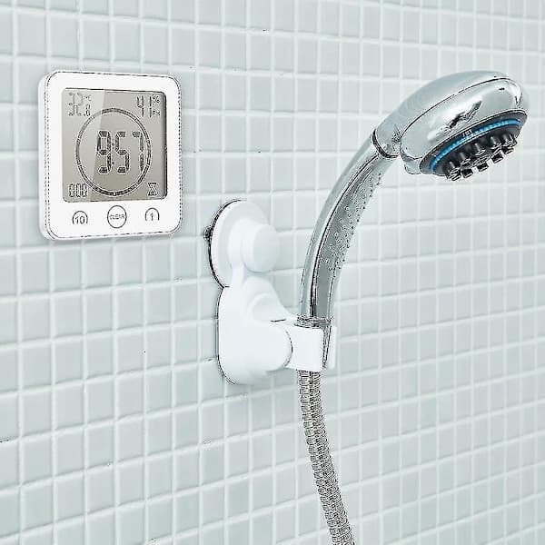 Waterproof Bathroom Clock and Timer for Shower, Digital Water-Resistant Shower Alarm Clock with Suction Cup, Waterproof Bathroom Wall Clock