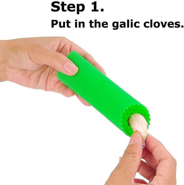 Garlic Peeler Remover Roller Holder, Easy Quick Peeled Garlic