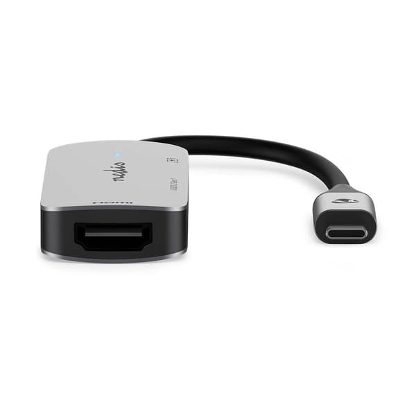 USB-moniporttisovitin USB 3.2 Gen 1 USB-C HDMI USB-A USB-C 5 Gbps 0,10 m harmaa Grå