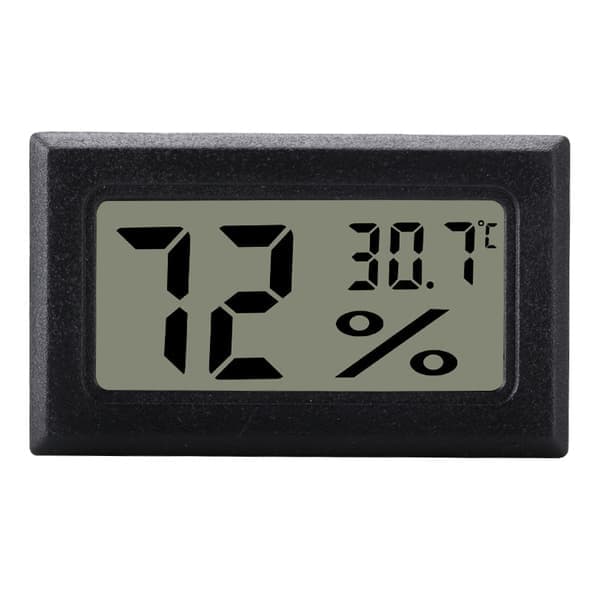 Mini LCD-kosteusmittari / lämpömittari, harmaa