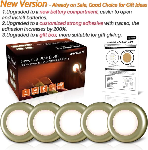 5-pack LED-spotlights Gyllene – varm vit