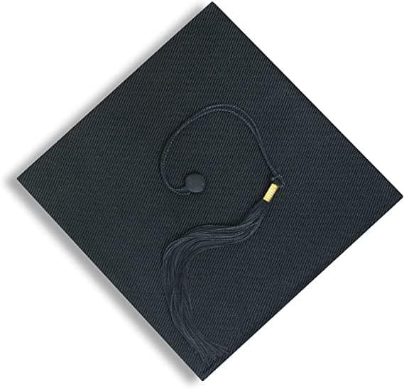 2 stk. doktorhat - Unisex studenterhue - Bachelorhat - Dimissionshat - Med kvast - Til dimission - til bacheloruddannelse