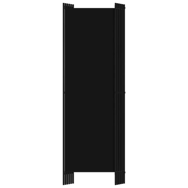 vidaXL Rumdeler 6 paneler sort 300x180 cm Svart black