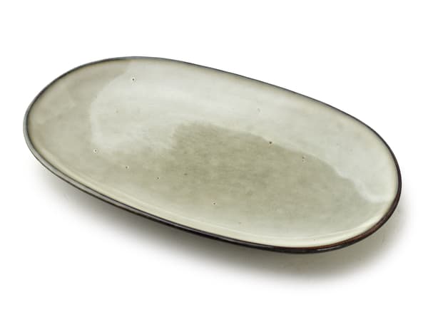 Serving dish ceramic BASIC NATURE 31x18 beige 1pc