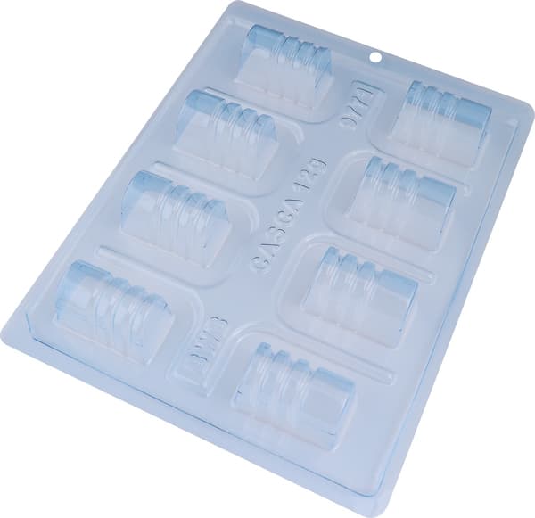 Praline Mold Patterned Dome - Chocolate Mold - BWB 9771 - Special 3 Part Mold Transparent transparent