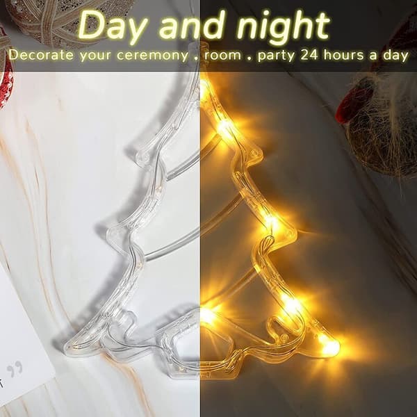 DIY Julgran Delar Hängande Prydnader Väggdekor för Barn Present + LED-ljus, Snöflinga