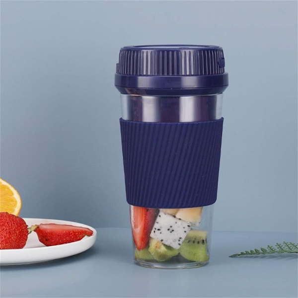 USB Uppladdningsbar Mini Portabel Juicepress - Mixer för Utomhusaktiviteter, Resor och Sportaktiviteter (Blå)