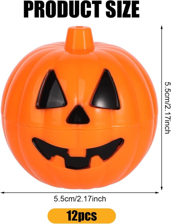 12 mini Halloween-gresskar godisbokser for knask eller knep – Grønn Green