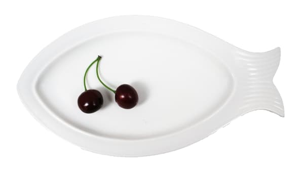 Porcelain Plate/Dish - Fish - 6 pack Vit 2580
