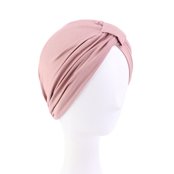 Dobbel sateng bomullsturban (rosa)
