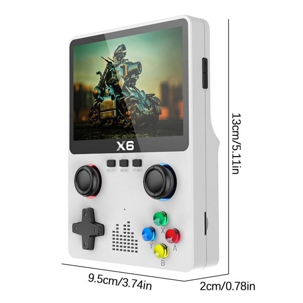 Mardi Gras 2024 New X6 Game Console Hd Handheld Game Console Arcade Emula white