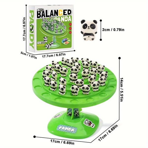 Panda Balansspel för två spelare, interaktivt familjespel, grönt, 3 år+ interactive game