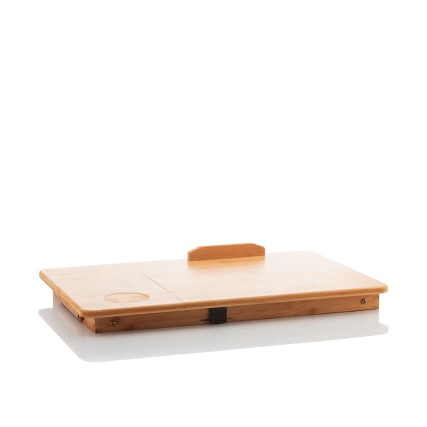 InnovaGoods Lapwood Hopfällbart Sidobord av Bambu, Beige