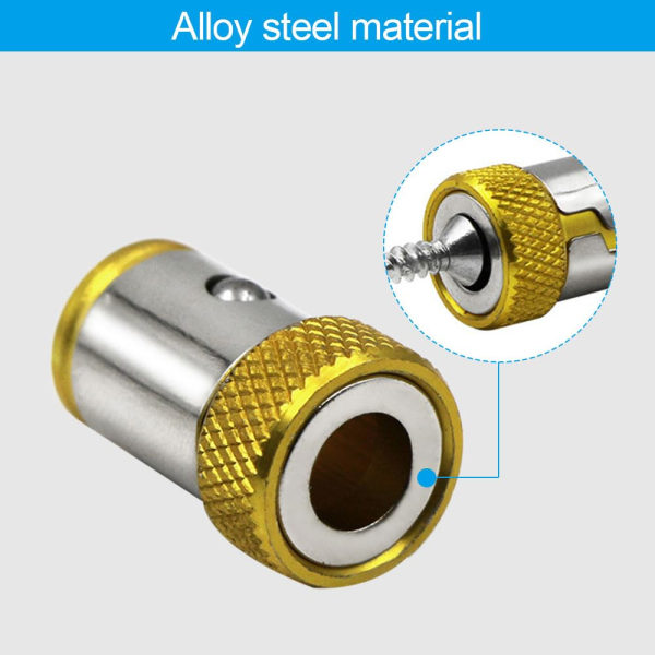 Magnetisk ring for skrutrekkerhoder - Forbedre og magnetiser sekskantbits og kraftdrivere! Praktisk 2024 multi-pakke verktøyholder for husholdningen 2pcs Yellow
